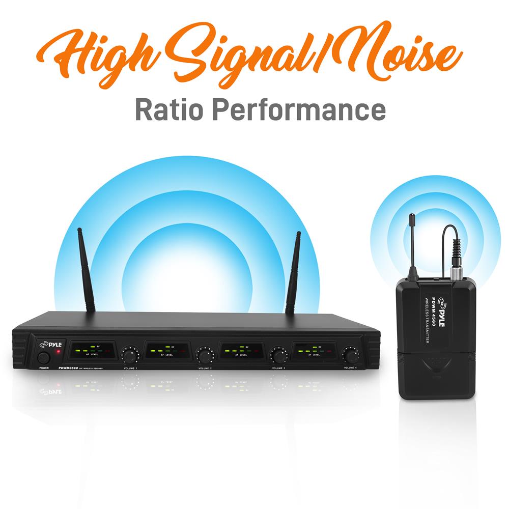 4-Ch. Uhf Wireless Microphone System Kit - Thumbnail 5