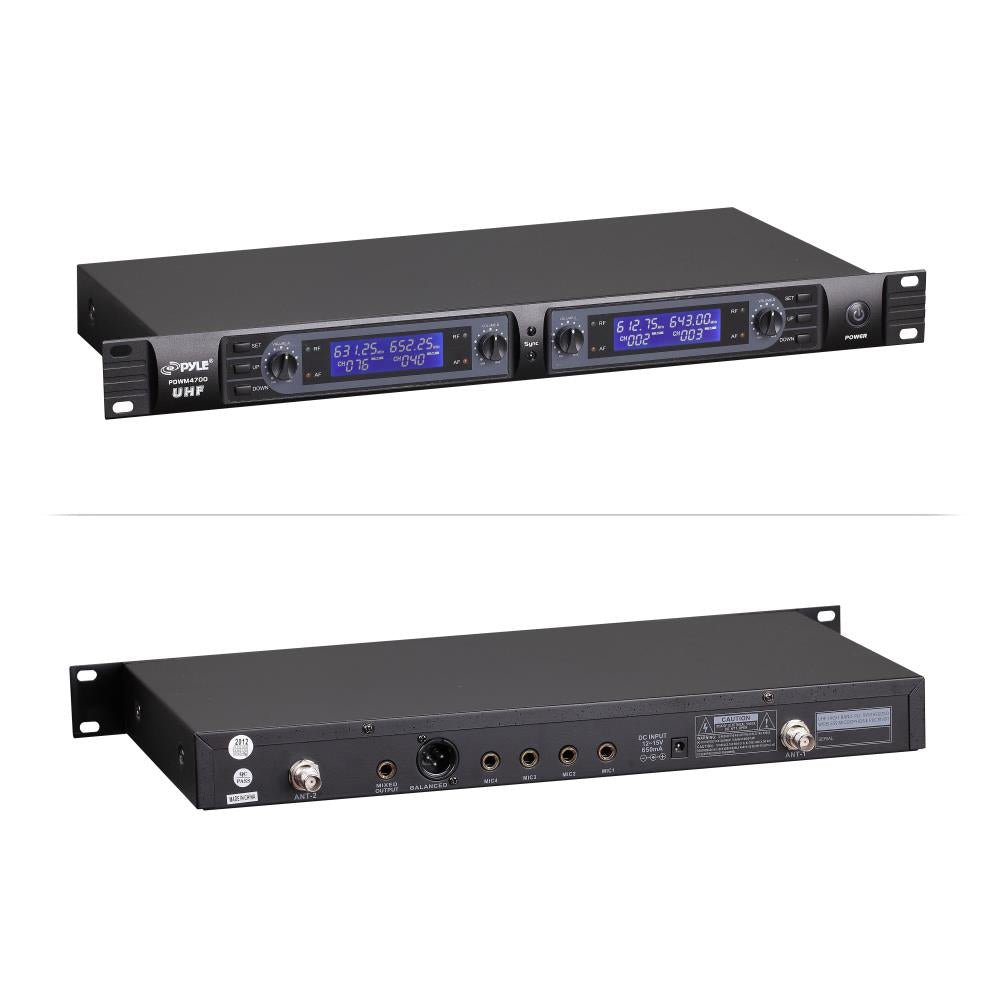 Wireless Conference Mic System, 4-Ch UHF, LCD Display, Rack Mountable - Thumbnail 2