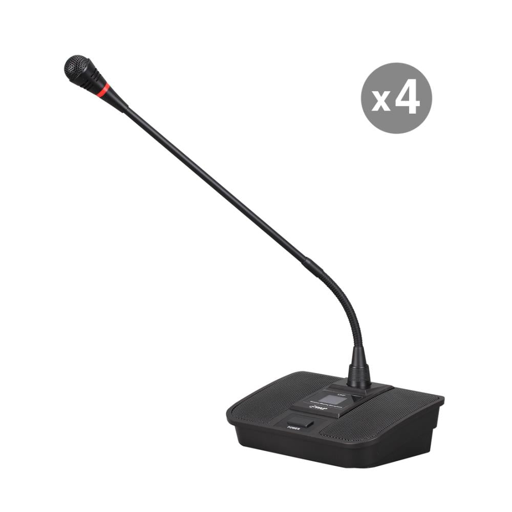 Wireless Conference Mic System, 4-Ch UHF, LCD Display, Rack Mountable - Thumbnail 3