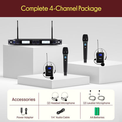 4-Channel Wireless Microphone System