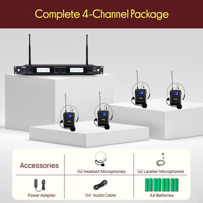 4-Channel Wireless Microphone System