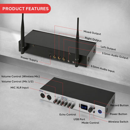 Portable Karaoke Microphone Mixer System