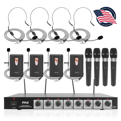 product image number 1 for Pyle 8-Ch. Wireless Microphone System