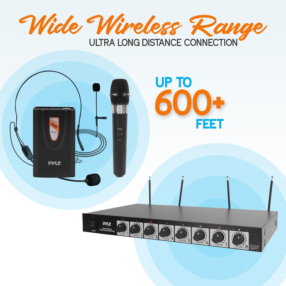 product image number 3 for Pyle 8-Ch. Wireless Microphone System