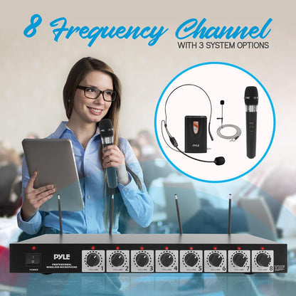 product image number 6 for Pyle 8-Ch. Wireless Microphone System
