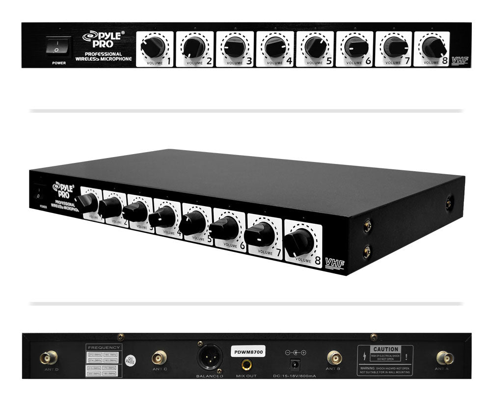 product image number 2 for Pyle 8-Ch. Wireless Microphone System