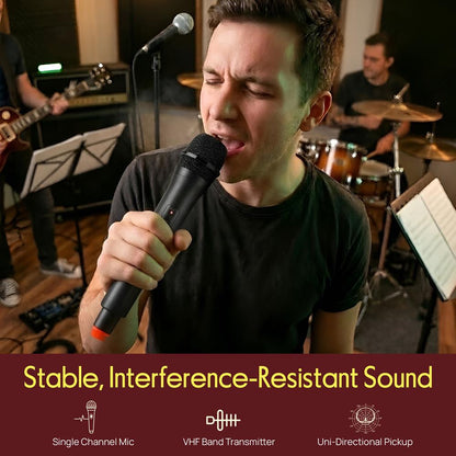 Portable Wireless Microphone System - Crisp Audio, Battery Operated