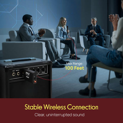 Portable Wireless Microphone System - Crisp Audio, Battery Operated