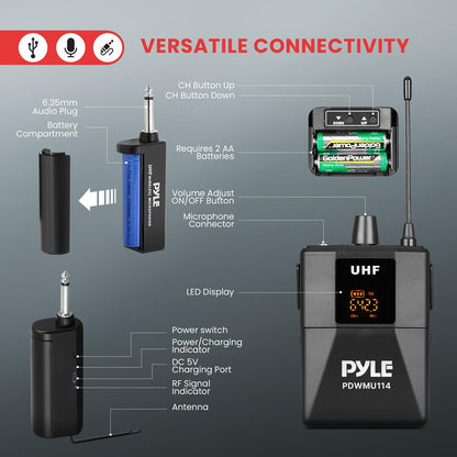 product image number 5 for Pyle Universal Uhf Wireless Microphone