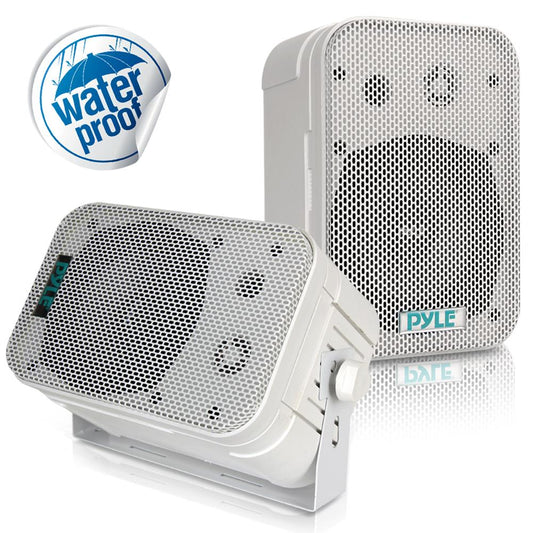 Indoor/Outdoor Waterproof Speakers 200W Aluminum Woofer White