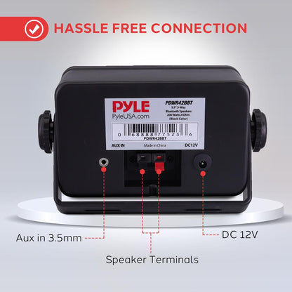 Outdoor Waterproof Bluetooth Speakers - 200W 3-Way System, Weatherproof