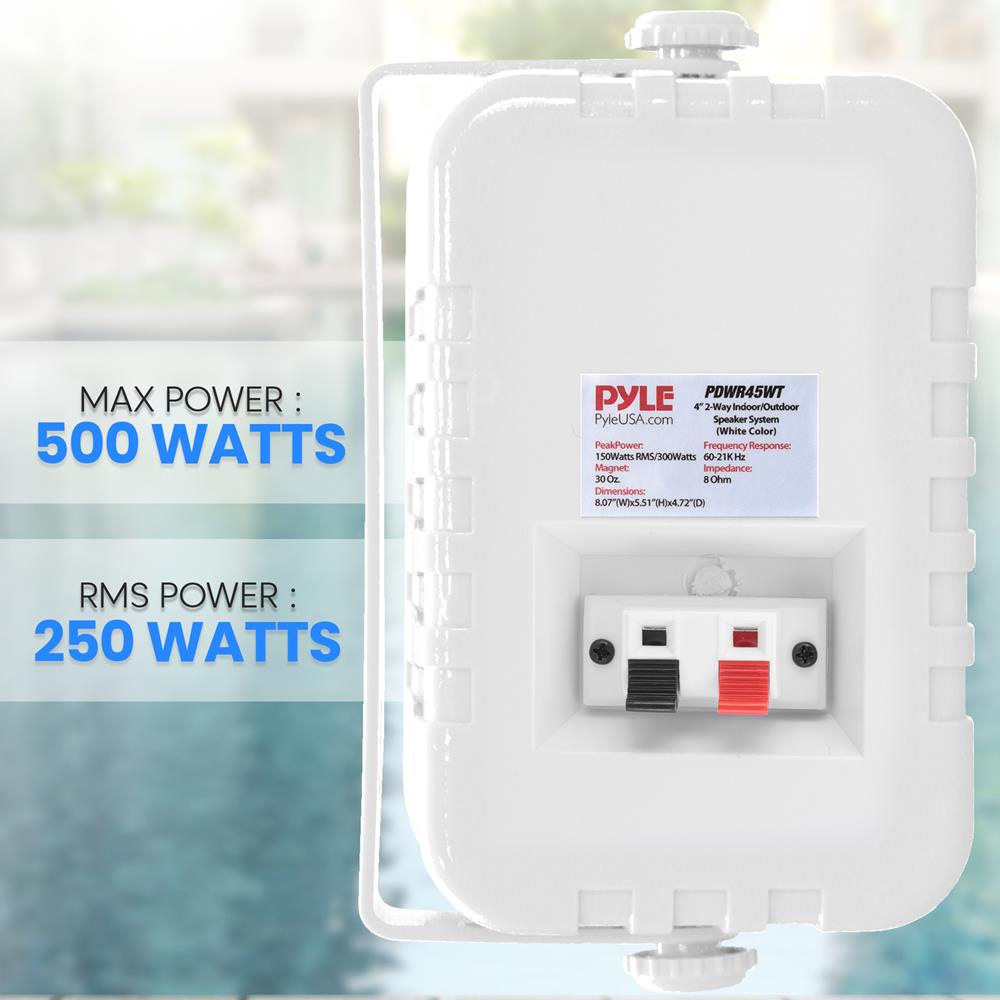 Indoor/Outdoor Speakers 300W Waterproof 4