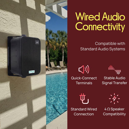 2-Way Speaker System 500W Waterproof Aluminum Woofer