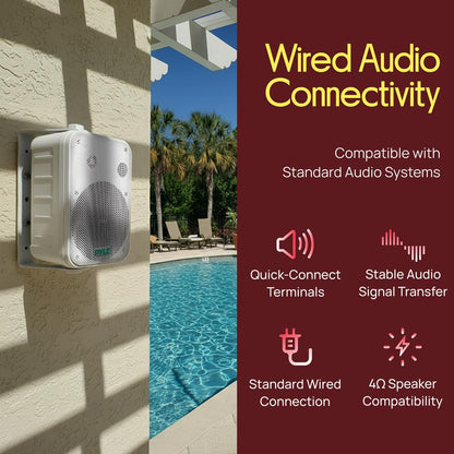 6.5" Indoor/Outdoor Wall Mount Speakers