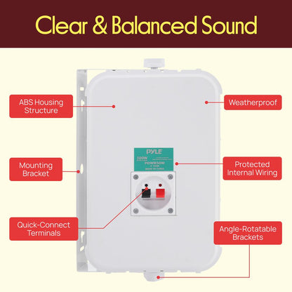 6.5" Indoor/Outdoor Wall Mount Speakers