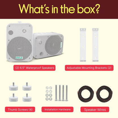 6.5" Indoor/Outdoor Wall Mount Speakers