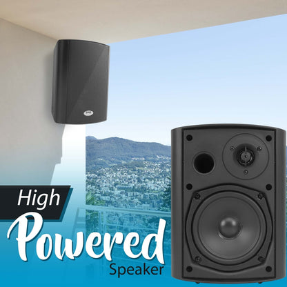 Pyramid Luidsprekers - Speakers met Houder voor Wandmontage - 3-Wege Mini Box Luidsprekersysteem Pyramid Luidsprekers - Speakers met Houder voor Wandmontage - 3-Wege Mini Box Luidsprekersysteem