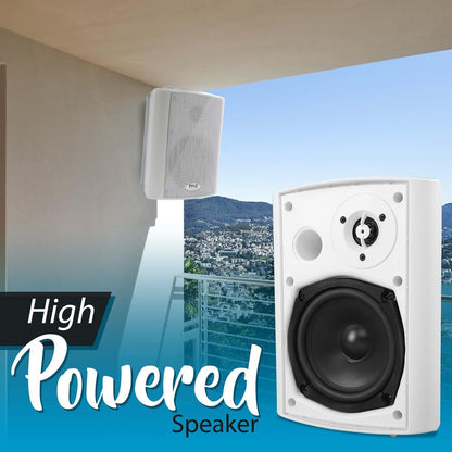 Wall Mount Speaker System - Wireless Bluetooth, 300W, White