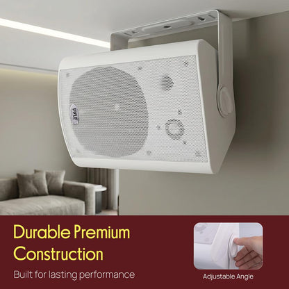 Wall Mount Speaker System - Wireless Bluetooth, 300W, White