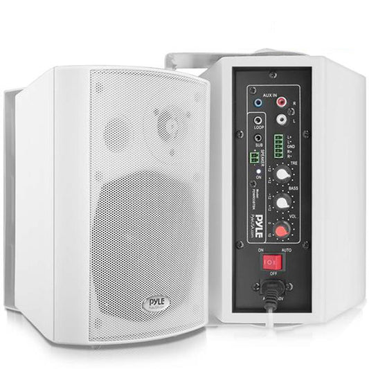 Wall Mount Speaker System - Wireless Bluetooth, 300W, White