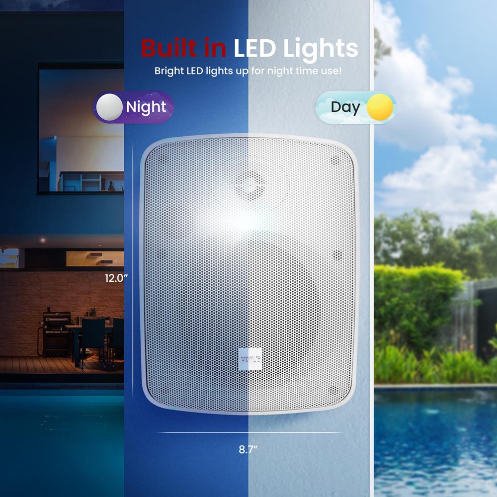 Bluetooth Waterproof Speakers 600W Marine Grade White - Thumbnail 4