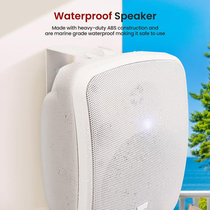 Bluetooth Waterproof Speakers 600W Marine Grade White