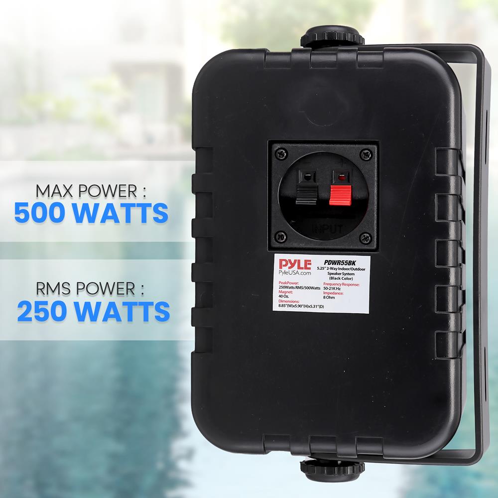 Indoor Outdoor Speakers 500W Waterproof 5.25" Polymer Tweeter - Thumbnail 5