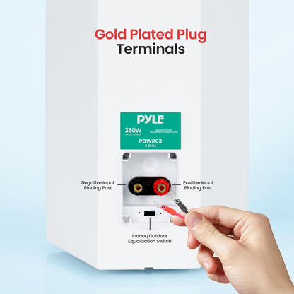 Waterproof Outdoor Speakers 6.5" Woofer 350W White