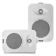 3.5” 2-Way Indoor/Outdoor Bluetooth Speaker System - 1/2” High Compliance Polymer Tweeter (White)