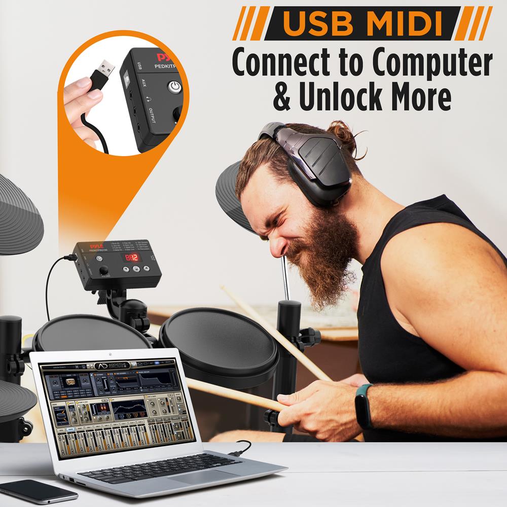 product image number 3 for Pyle Electronic Drum Kit