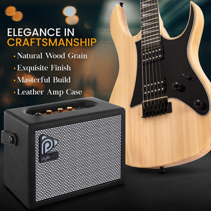 Electric Guitar Kit, Fast Play, Dual Humbucker, Solid Paulownia, Natural