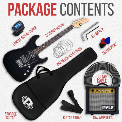 6-String Electric Guitar Kit- Includes Amplifier With Accessory Kit