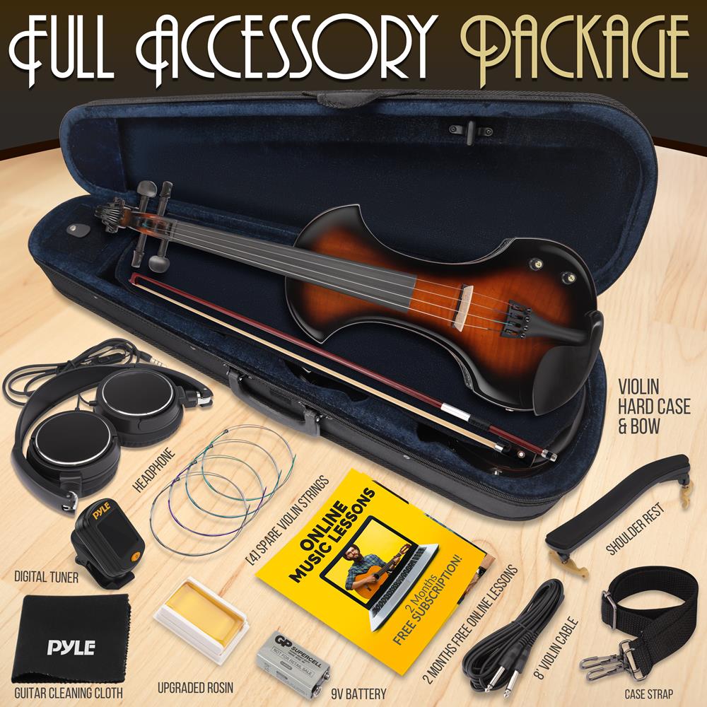 product image number 3 for Pyle Electric Plywood Violin
