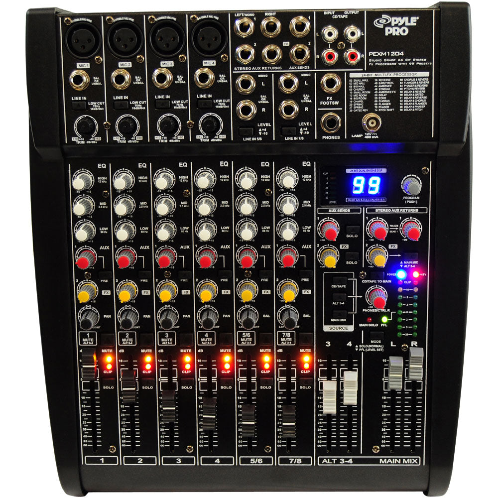 product image number 3 for Pyle 12-Ch. Stereo Mixer With Fx Processor