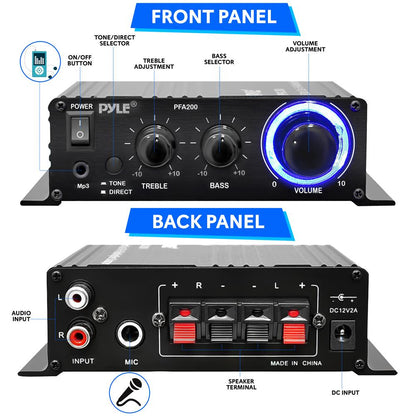 Mini Audio Amplifier 60W HiFi Stereo Class-T Circuit 2-8O Speakers
