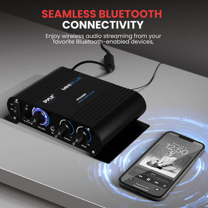 Portable Bluetooth Audio Amplifier with RCA and AUX