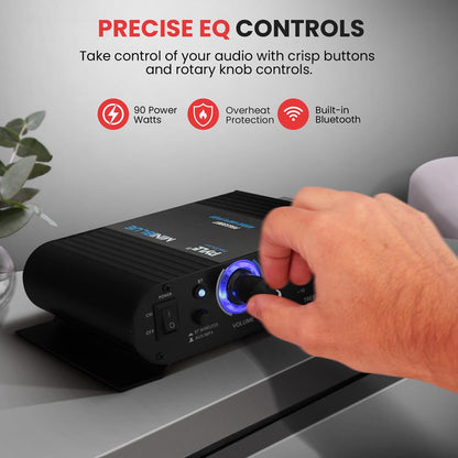 Portable Bluetooth Audio Amplifier with RCA and AUX