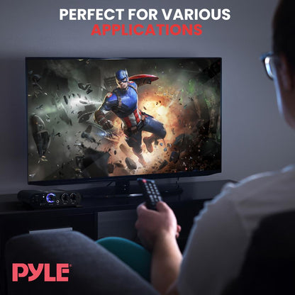 Wireless Bluetooth Mini Amplifier - 90W Power, Compact Design, Blue