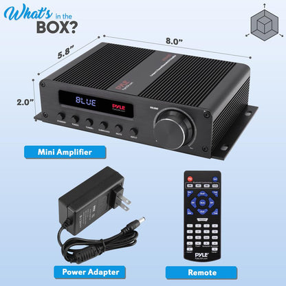 Wireless Bluetooth Home Audio Amplifier - 100W 5.1 Channel, HDMI, Compact