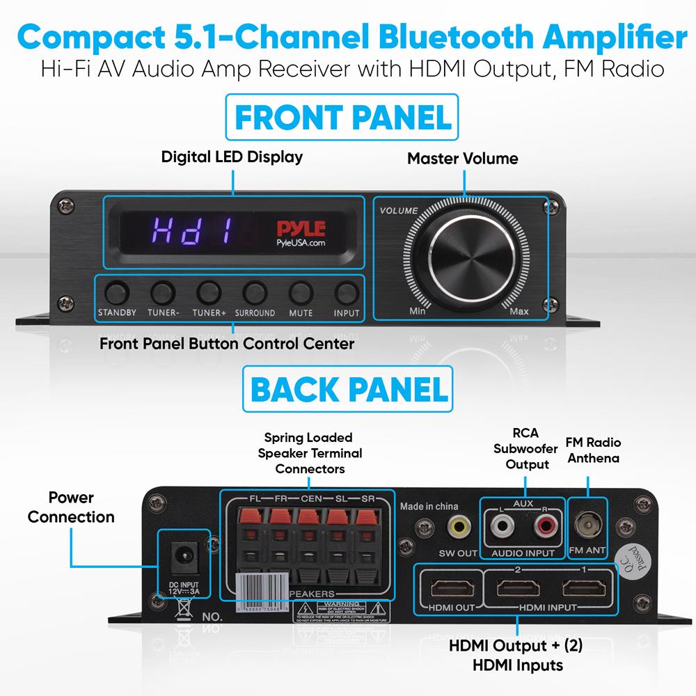 Audio Amplifier Connect Alexa To Bluetooth Receiver Wireless