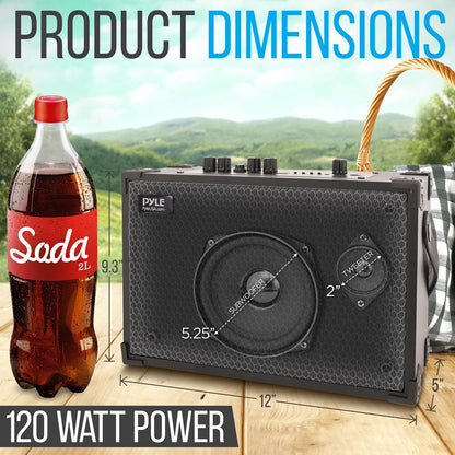 product image number 2 for Pyle 5.25‚Äù Portable Wireless Bt Streaming Spe