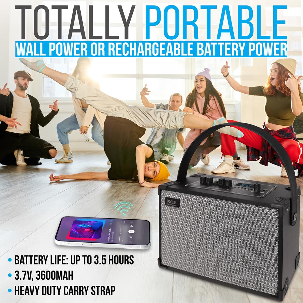 product image number 3 for Pyle 5.25‚Äù Portable Wireless Bt Streaming Spe