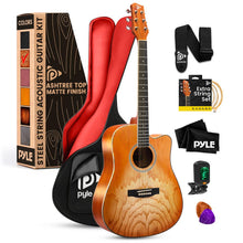 Acoustic Guitar Kit 41" Cutaway Ashtree Top Cherry Burst Matte