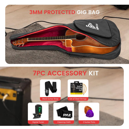 Acoustic Guitar Kit 41" Cutaway Ashtree Top Cherry Burst Matte