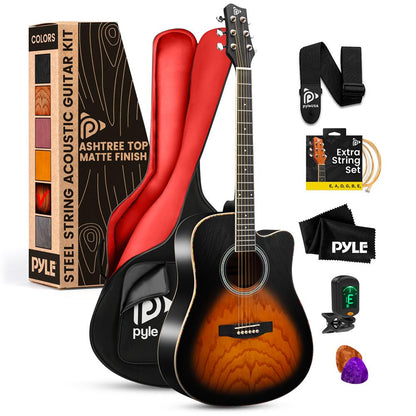 41" Acoustic Guitar Kit, Crisp Sound, Ashtree Top, Sunburst Matte