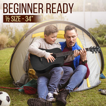 product image number 5 for Pyle Steel String 1/2 Scale Acoustic Guitar K