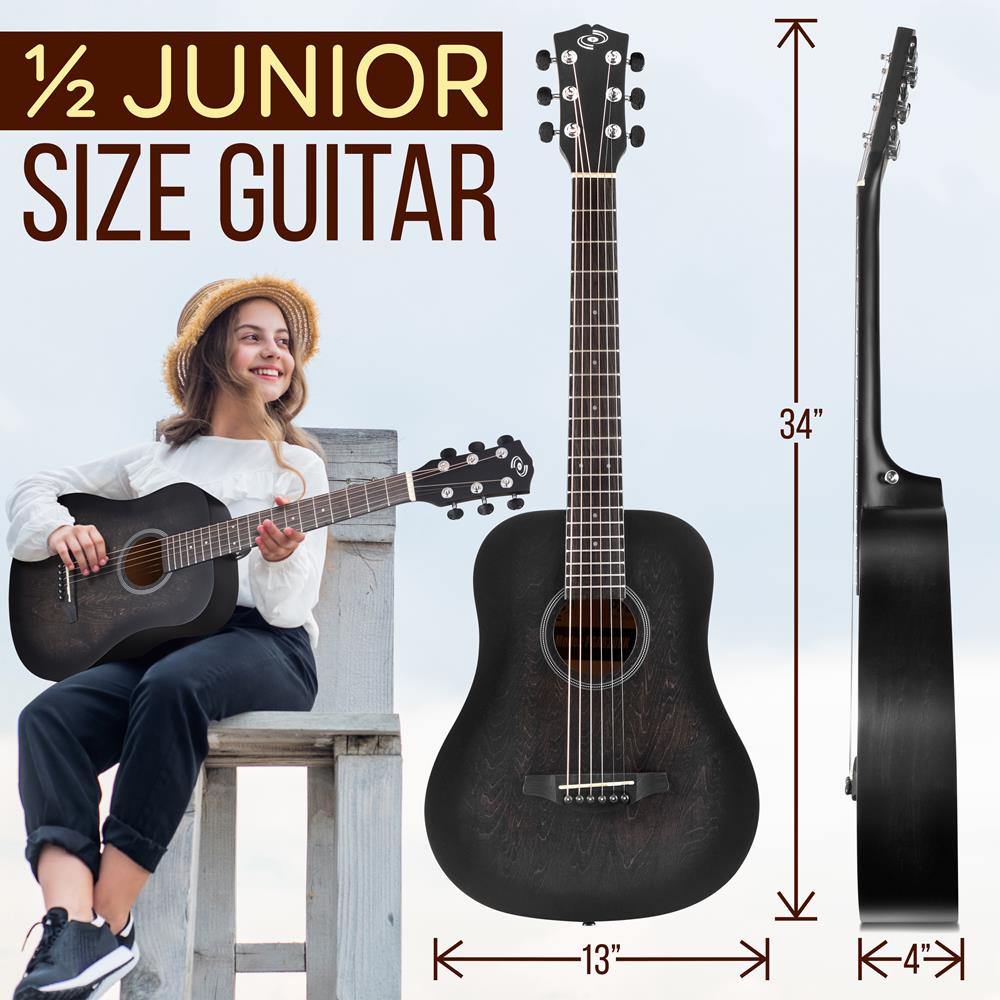 product image number 6 for Pyle Steel String 1/2 Scale Acoustic Guitar K