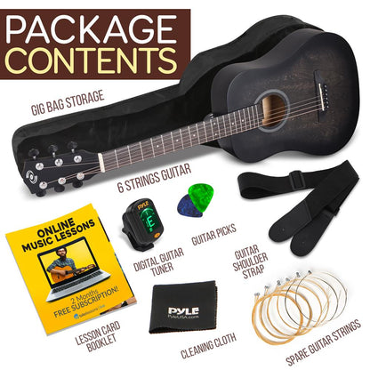 product image number 9 for Pyle Steel String 1/2 Scale Acoustic Guitar K