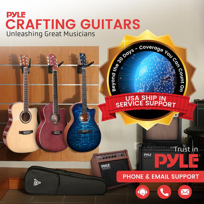 Beginner Acoustic Guitar Kit, 1/2 Size, All Wood, 34", Matte Finish