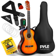 Acoustic Guitar Kit 3/4 Size for Beginners, All Wood, Sunburst